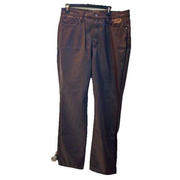 Judy Blue Black Faux Leather Denim Skinny Jeans straight size 15/32 Style JB8875 - Picture 7 of 9